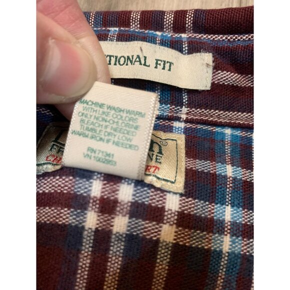 LL Bean Men’s Traditional Fit Chamois Cotton Shirt, M Tall Item 277982 Long Slee - Picture 4 of 7